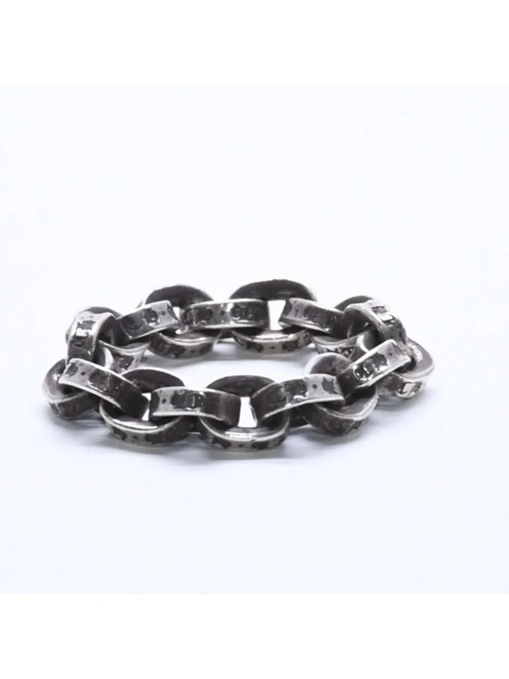 Chrome Hearts Paper Chain Ring 925 Sterling Silver